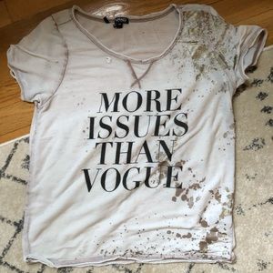 More Issues Than Vogue distressed tee
